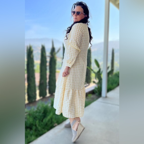 Gingham yellow dress - Picture 2 of 4